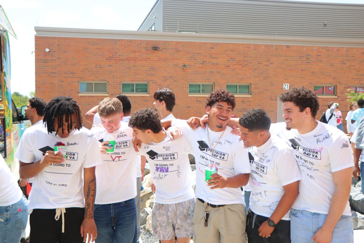 Seniors reunite for one of their last times before graduation at decision day.
