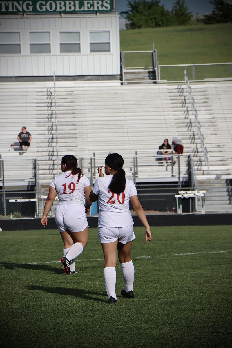 Julianys Rivera Licona in her defensive position watching out for the ball.