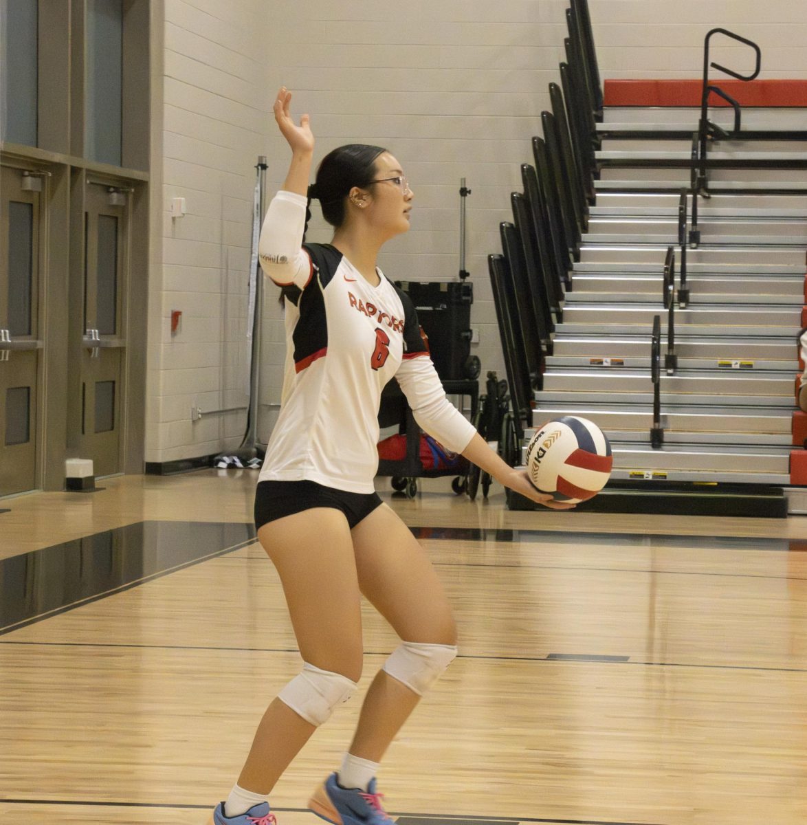 Evelyn Yang getting ready to a load of points.