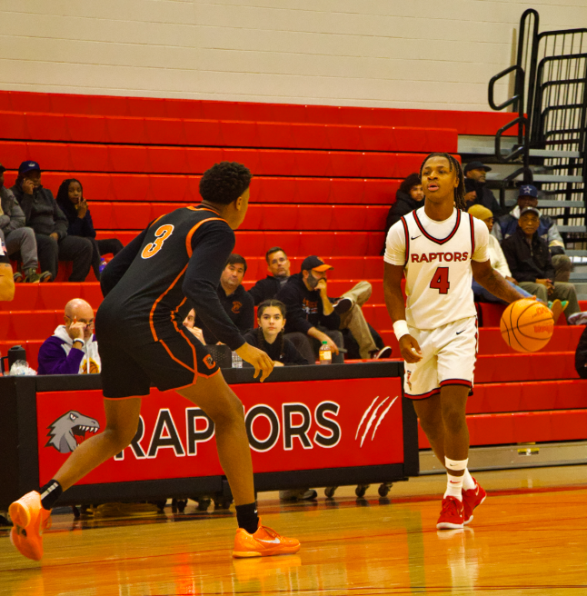 Keyon Benton attempting to get past the opposing defender 